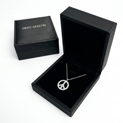 Sterling Silver Necklace • Peace Pendant