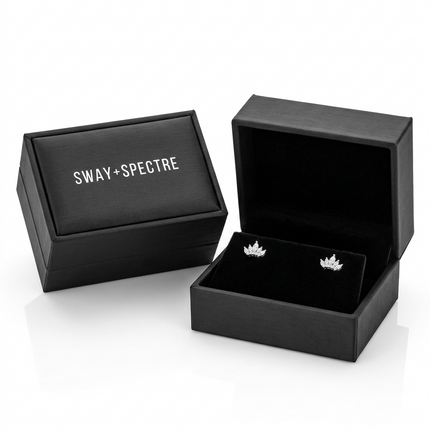 Sterling Silver Earrings • Cubic Zirconia Queenie Studs
