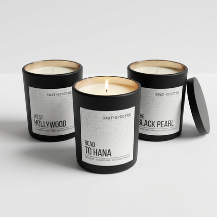 Candle Jar ‣ 300g sway, black+rose