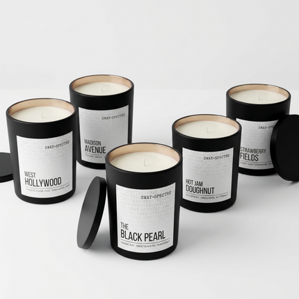 Candle Jar ‣ 300g sway, black+rose