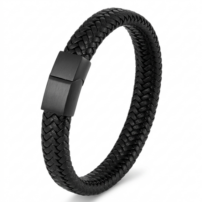 Men's Leather Braded Leather Bracelet