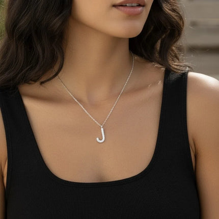 Jewellery ‣ sterling silver necklace, glam initial
