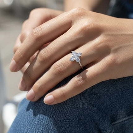 925 sterling silver ring • daisy